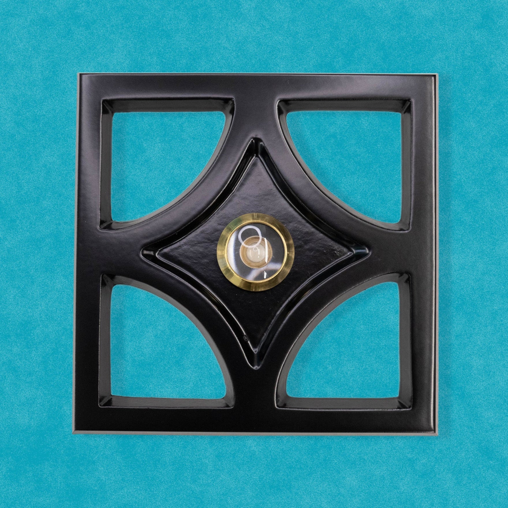 Breeze Block Door Peephole Viewer