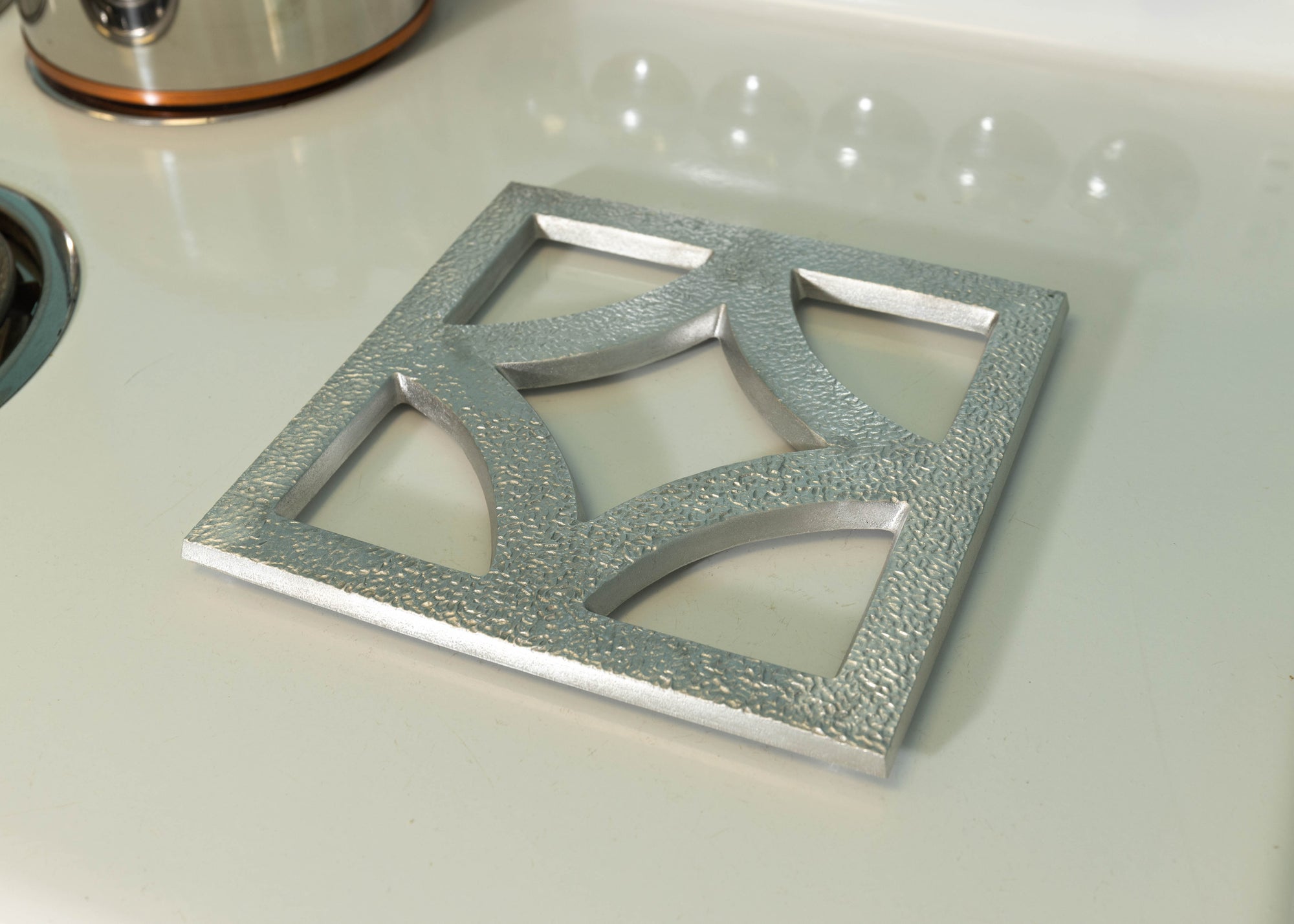 Breeze Block Aluminum Trivet