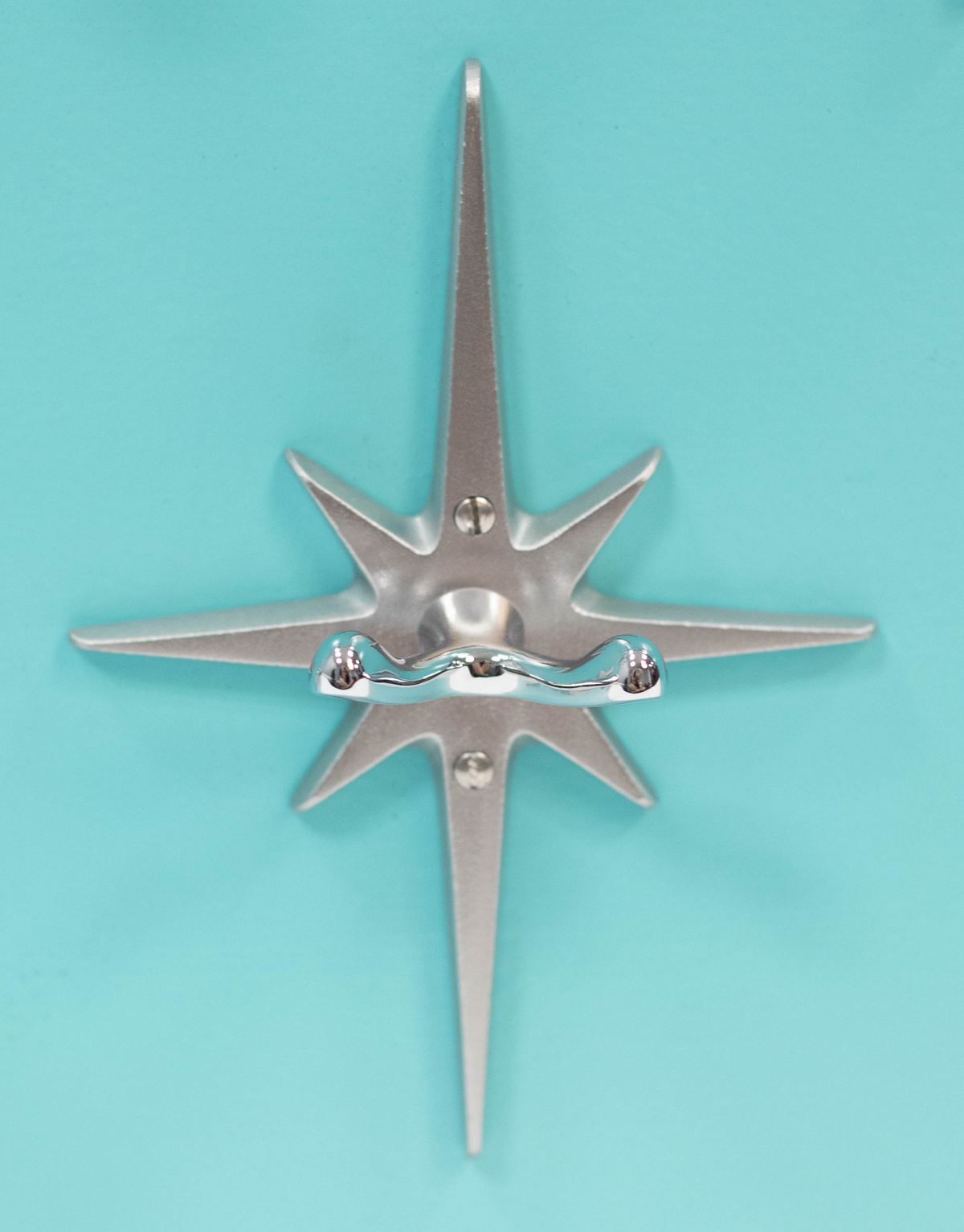 Atomic Starburst Robe Hook | Mid-Century Modern Bathroom Hardware