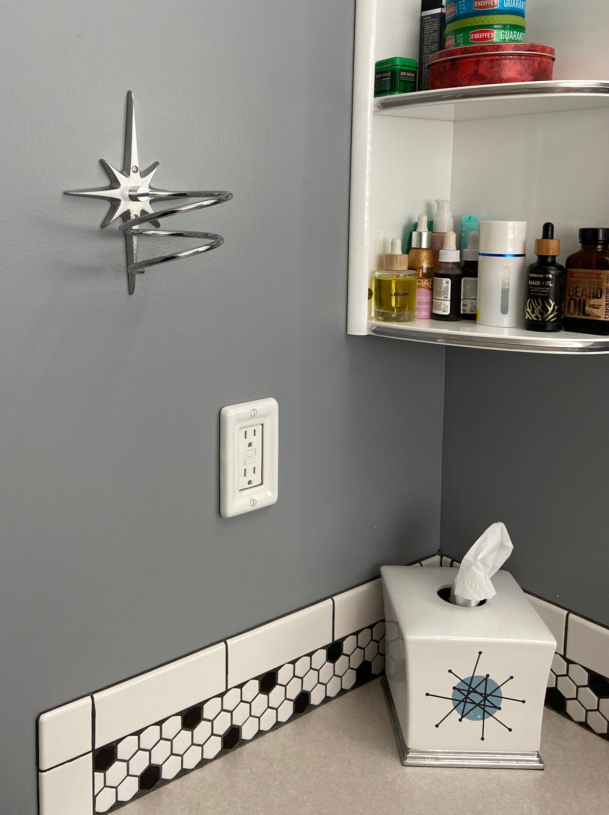 Atomic Starburst Hair Dryer Holder