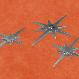 Atomic Starburst Door Trio — 10½-Inch Center Star