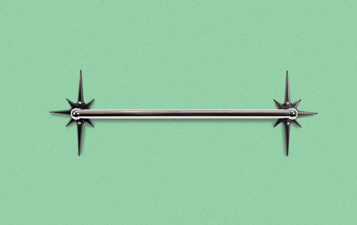 Atomic Starburst Towel Bar — Midnight Star Edition