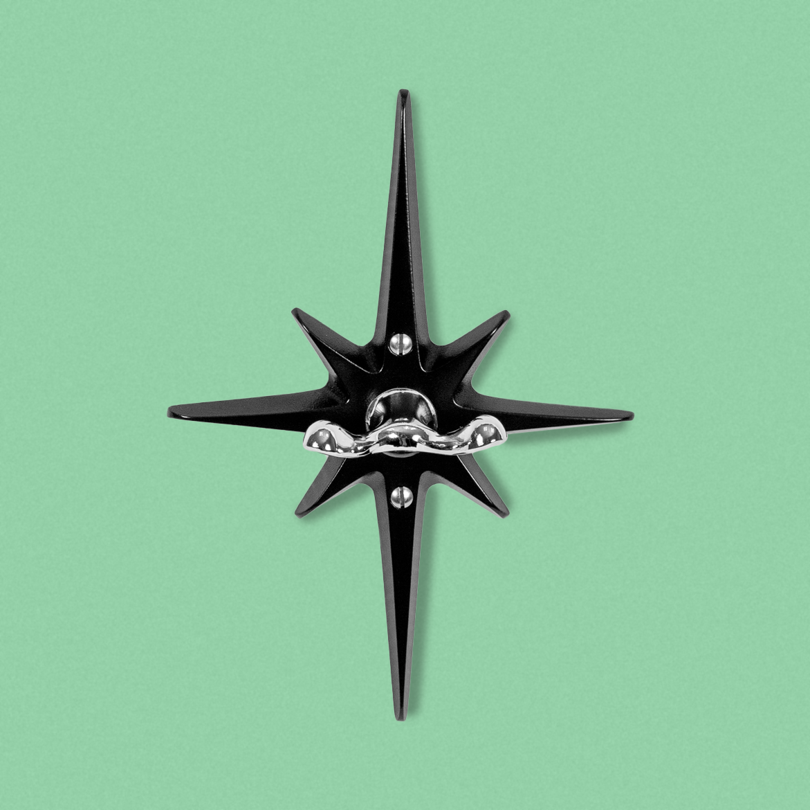 Atomic Starburst Robe Hook — Midnight Star Edition