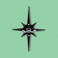 Atomic Starburst Robe Hook — Midnight Star Edition