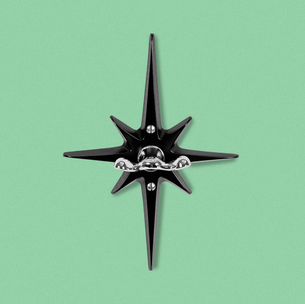 Atomic Starburst Robe Hook — Midnight Star Edition
