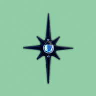 Atomic Starburst Purse & Coat Hanger | Midnight Star Edition
