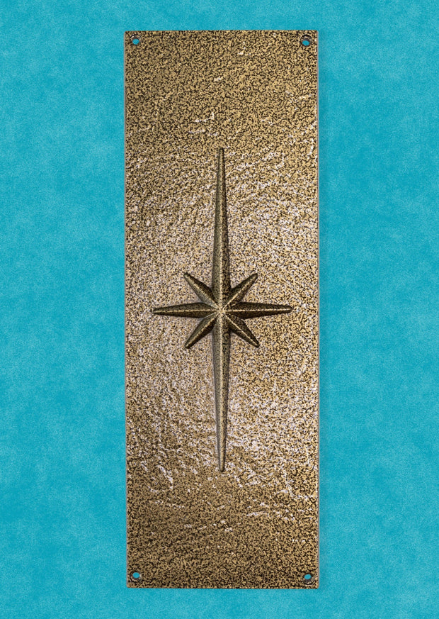 Starburst Door Push Plate