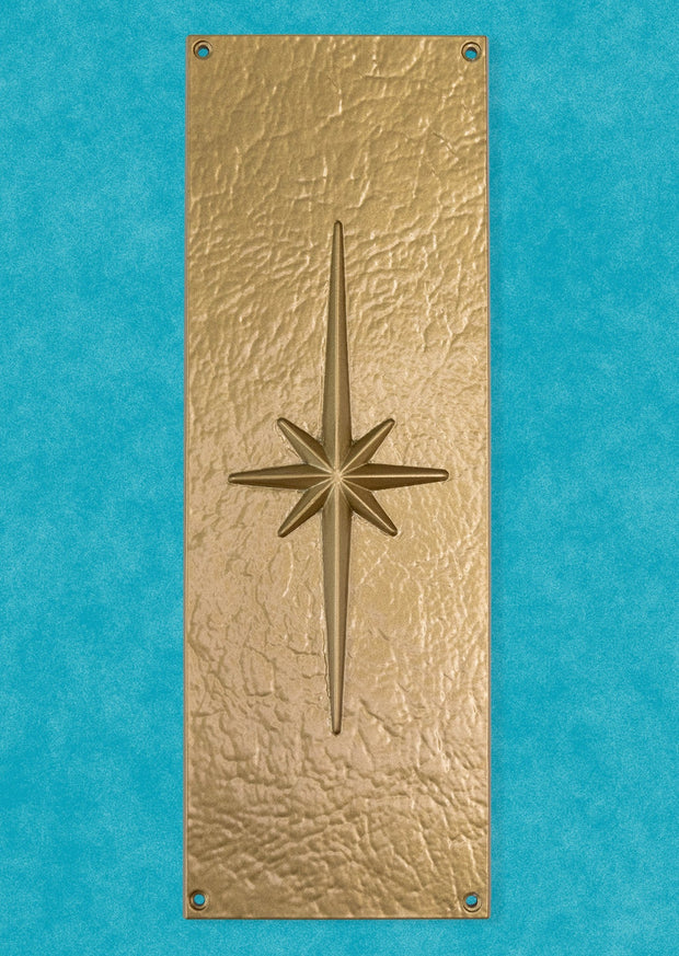 Starburst Door Push Plate