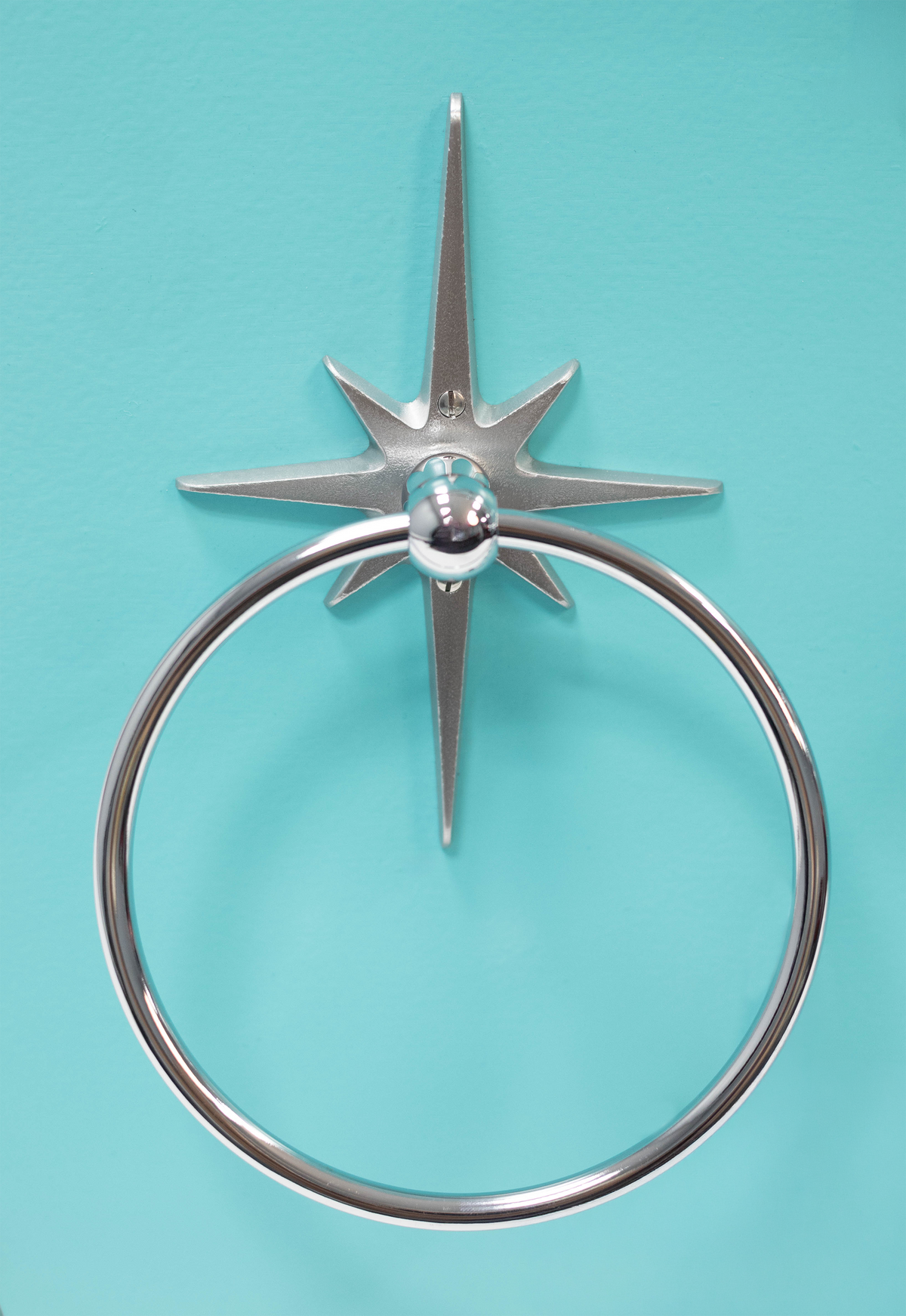Atomic Starburst Towel Ring | Retro Mid-Century Bathroom Décor
