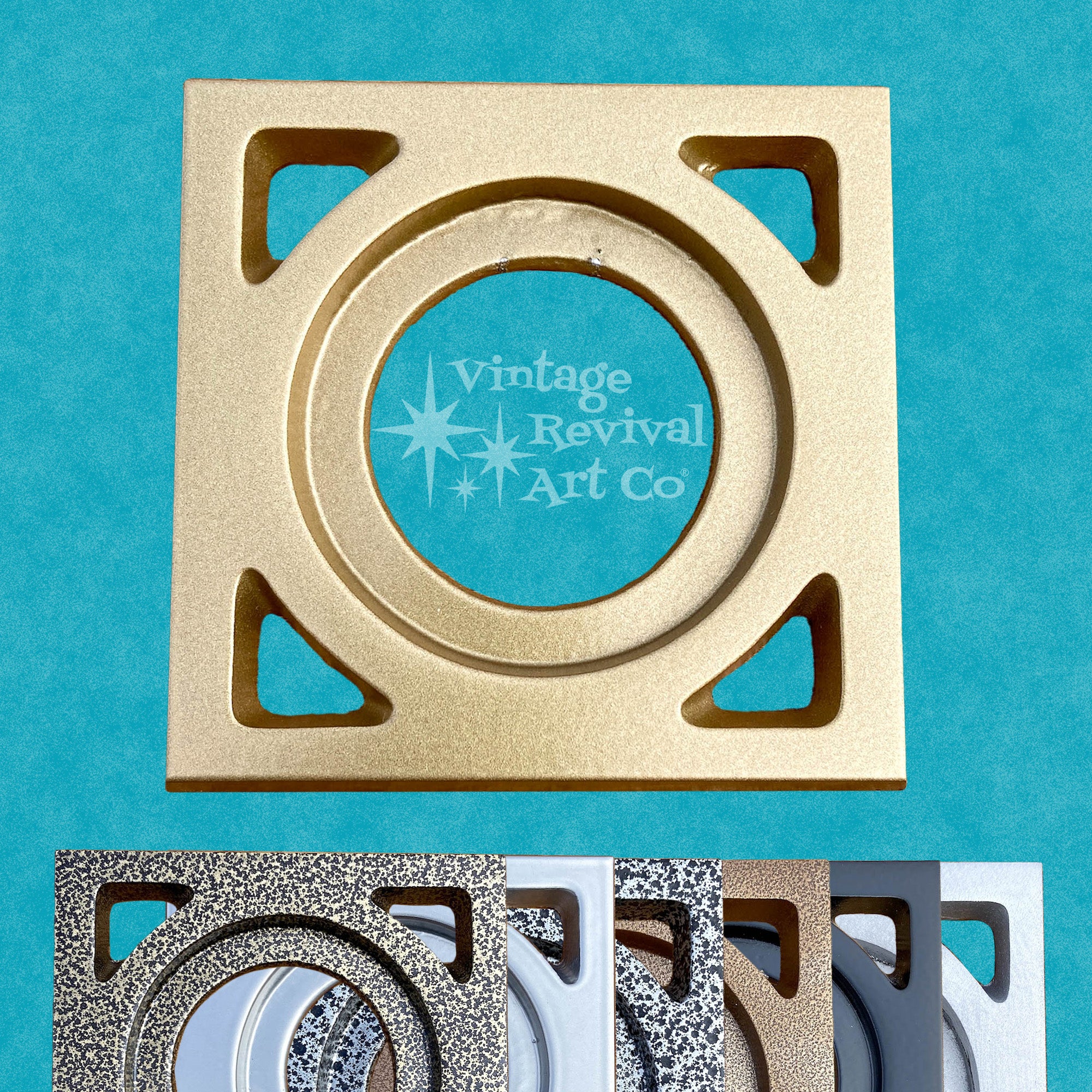 Breezeblock Solo Aluminum Doorknob Escutcheon Plate