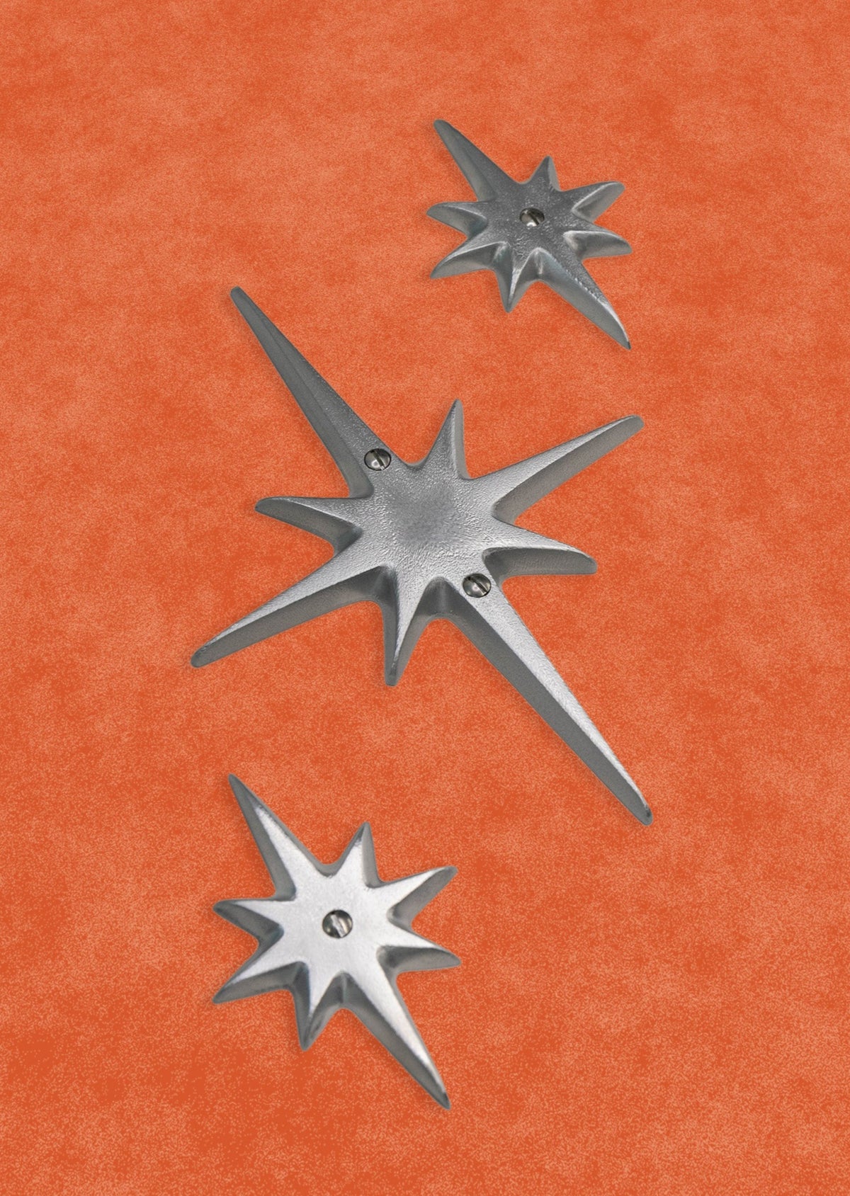 Atomic Starburst Door Trio — 7½-Inch Center Star