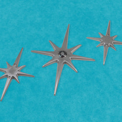 Atomic Starburst Door Trio — 10½-Inch Center Star
