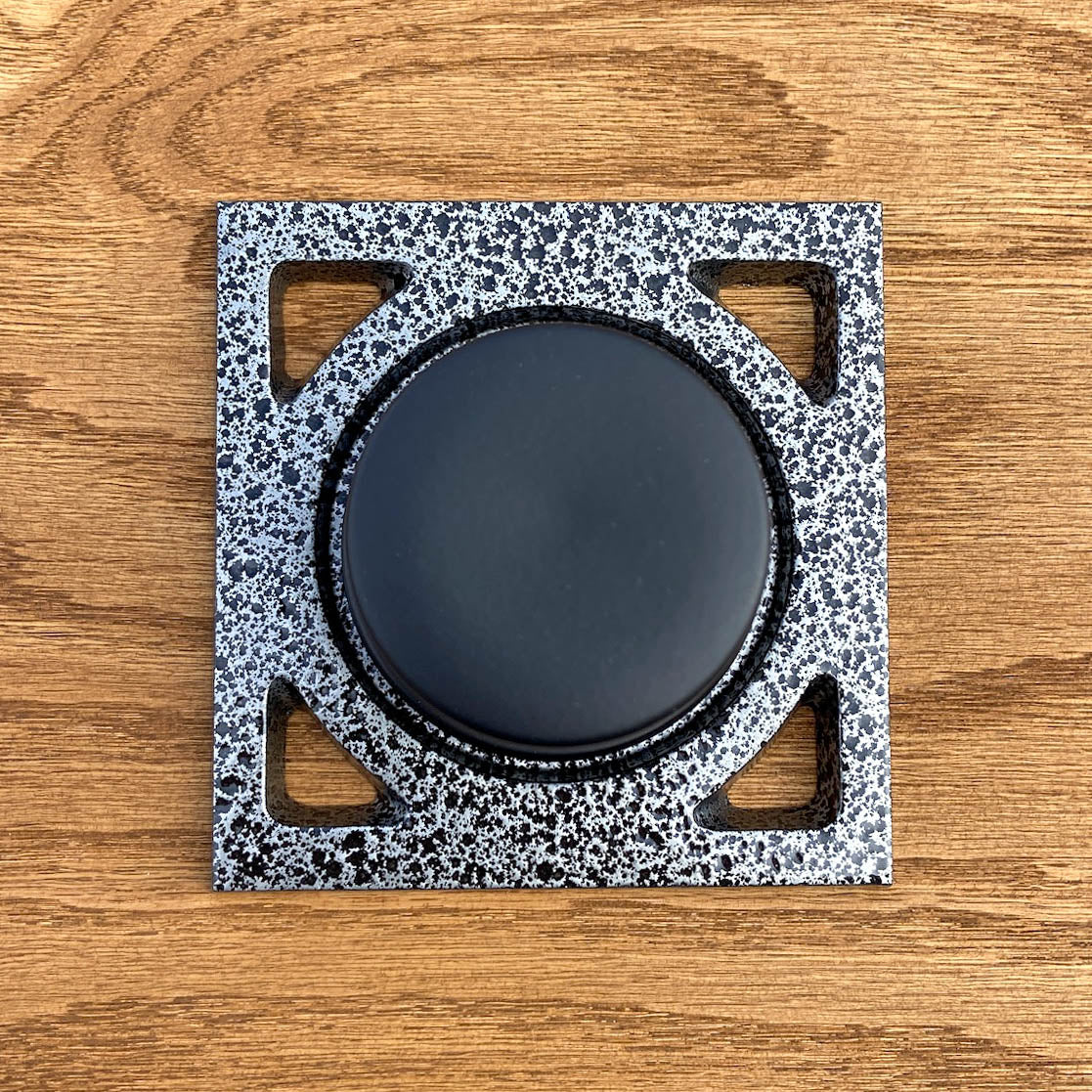 Breezeblock Solo Aluminum Doorknob Escutcheon Plate