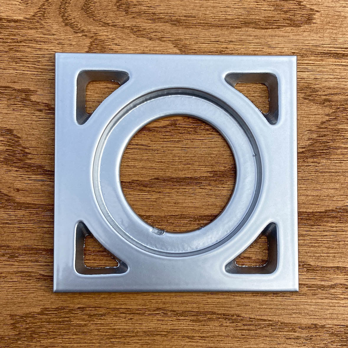 Breezeblock Solo Aluminum Doorknob Escutcheon Plate