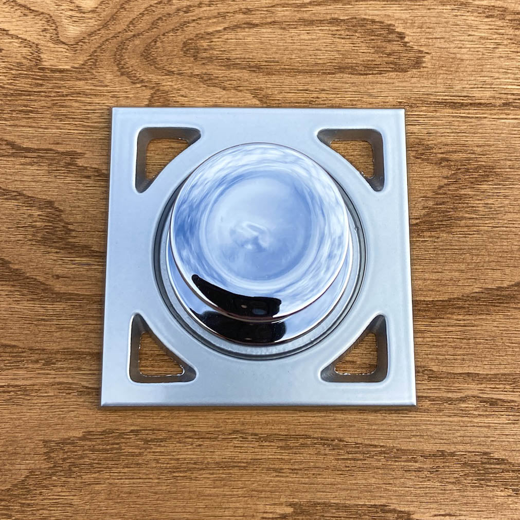 Breezeblock Solo Aluminum Doorknob Escutcheon Plate