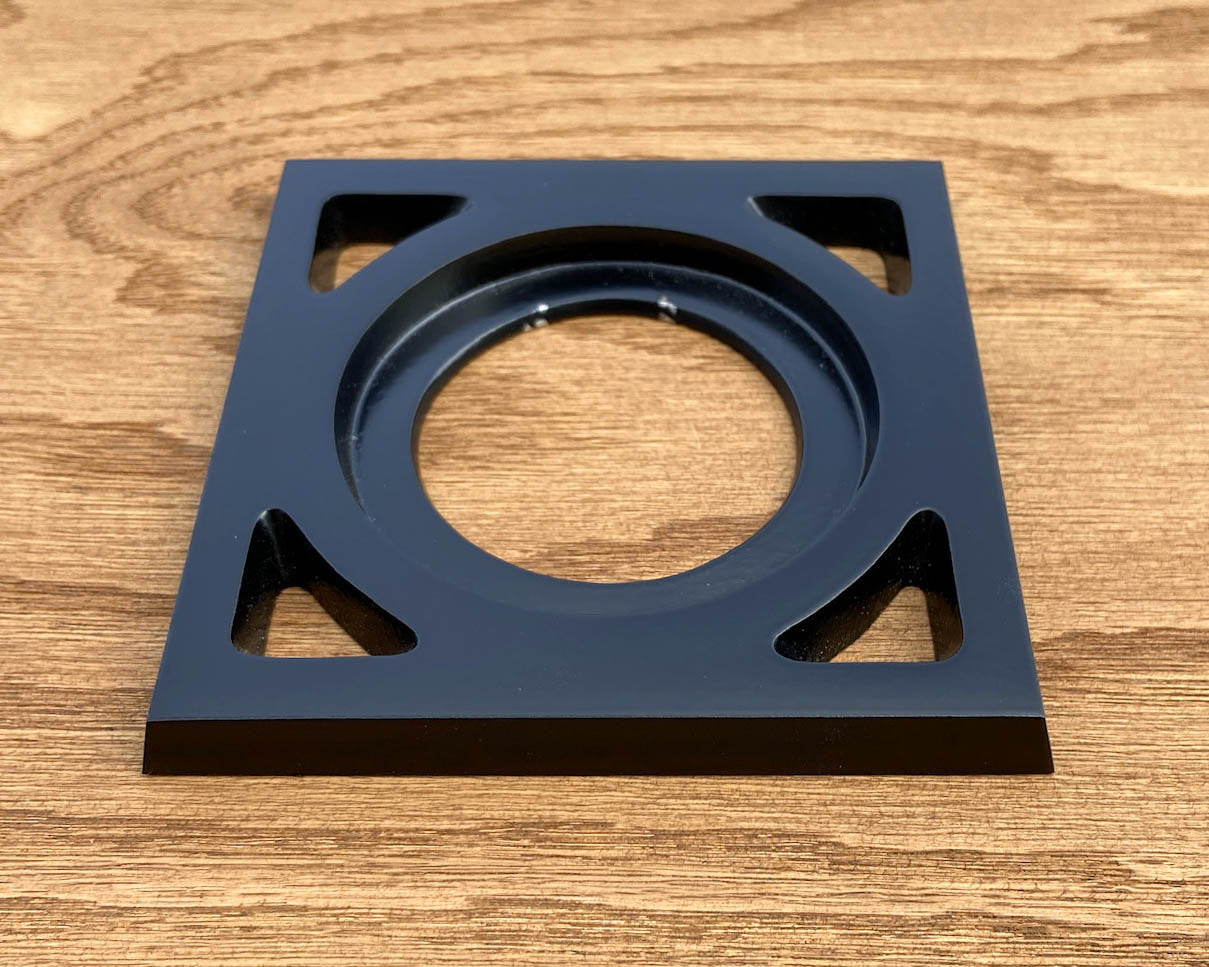 Breezeblock Solo Aluminum Doorknob Escutcheon Plate