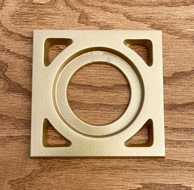 Breezeblock Solo Aluminum Doorknob Escutcheon Plate