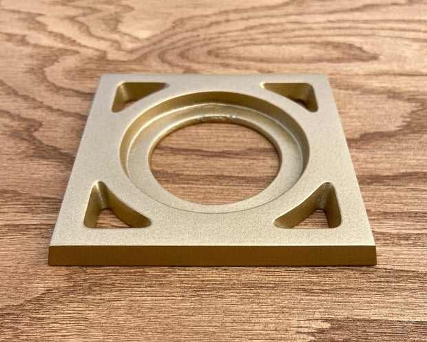 Breezeblock Solo Aluminum Doorknob Escutcheon Plate