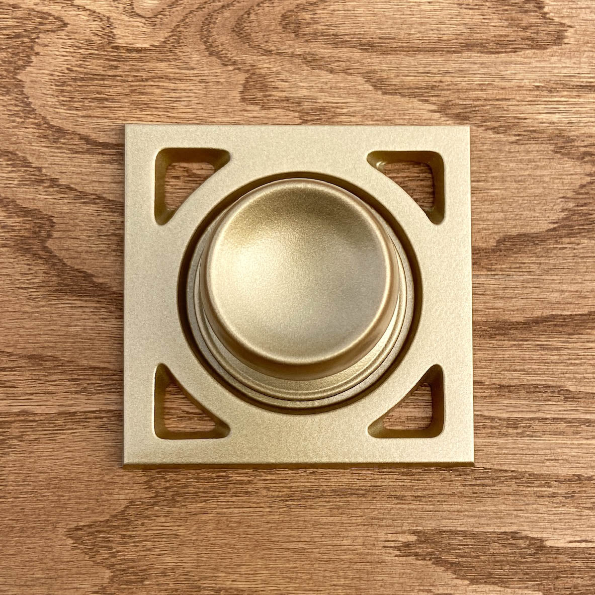 Breezeblock Solo Aluminum Doorknob Escutcheon Plate