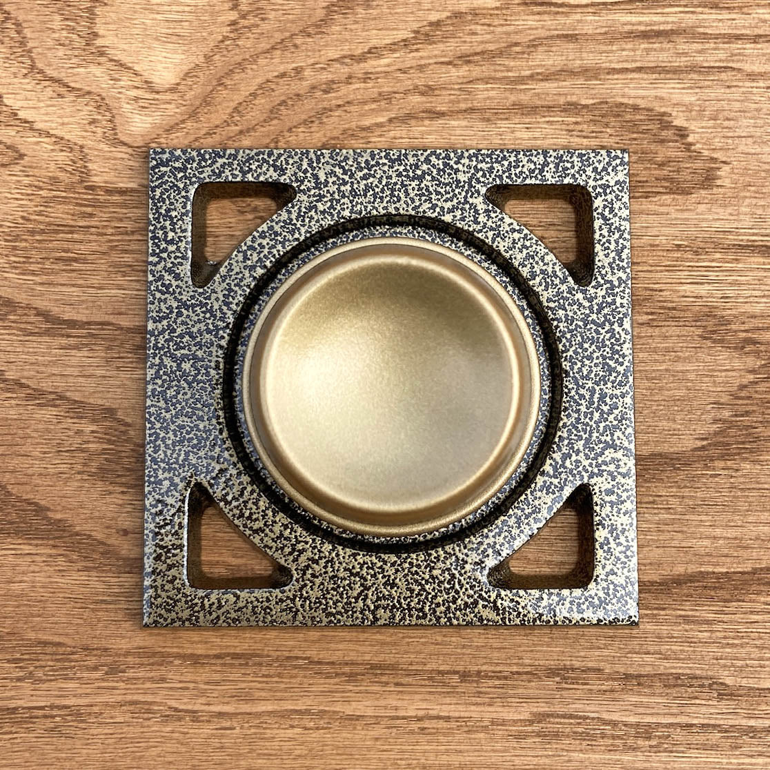 Breezeblock Solo Aluminum Doorknob Escutcheon Plate