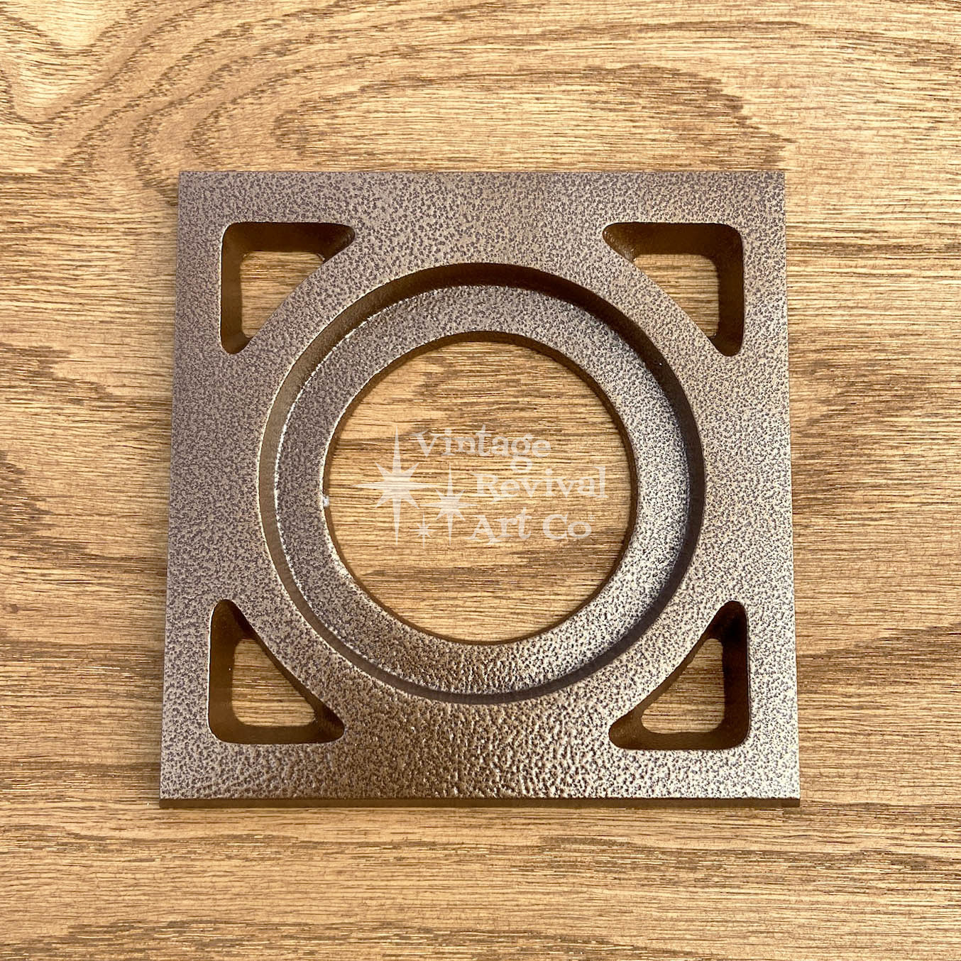 Breezeblock Solo Aluminum Doorknob Escutcheon Plate
