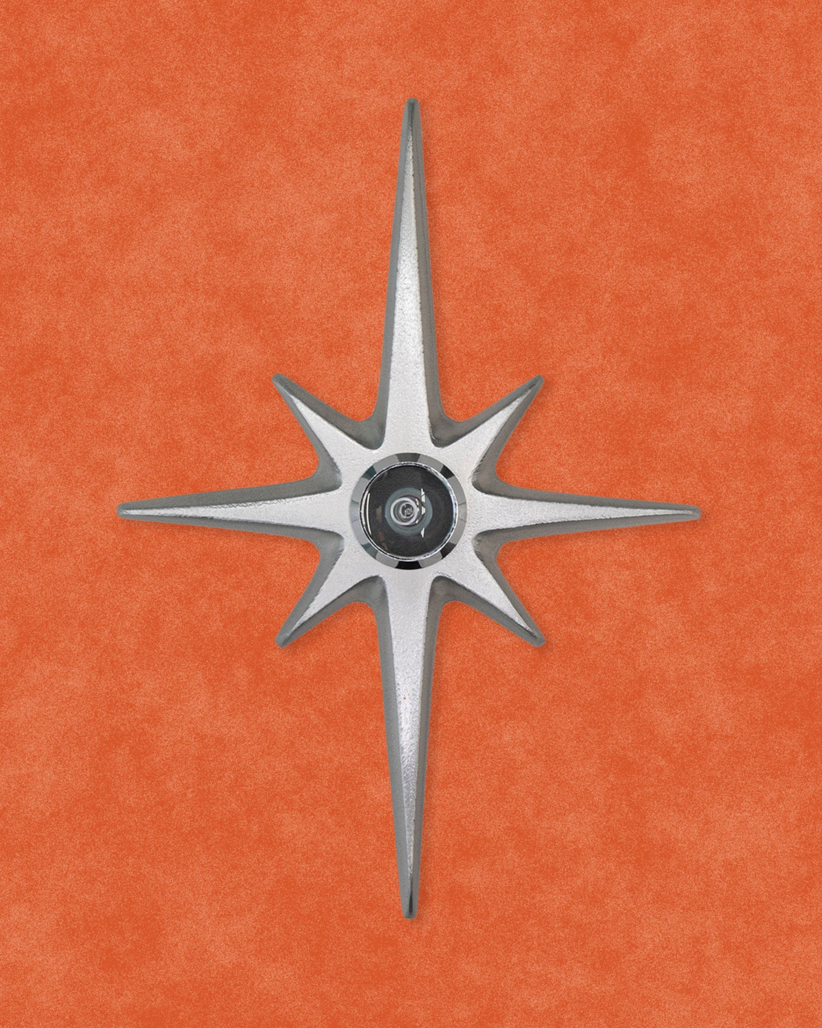 7.5-inch Atomic Starburst Peephole Viewer in natural aluminum.