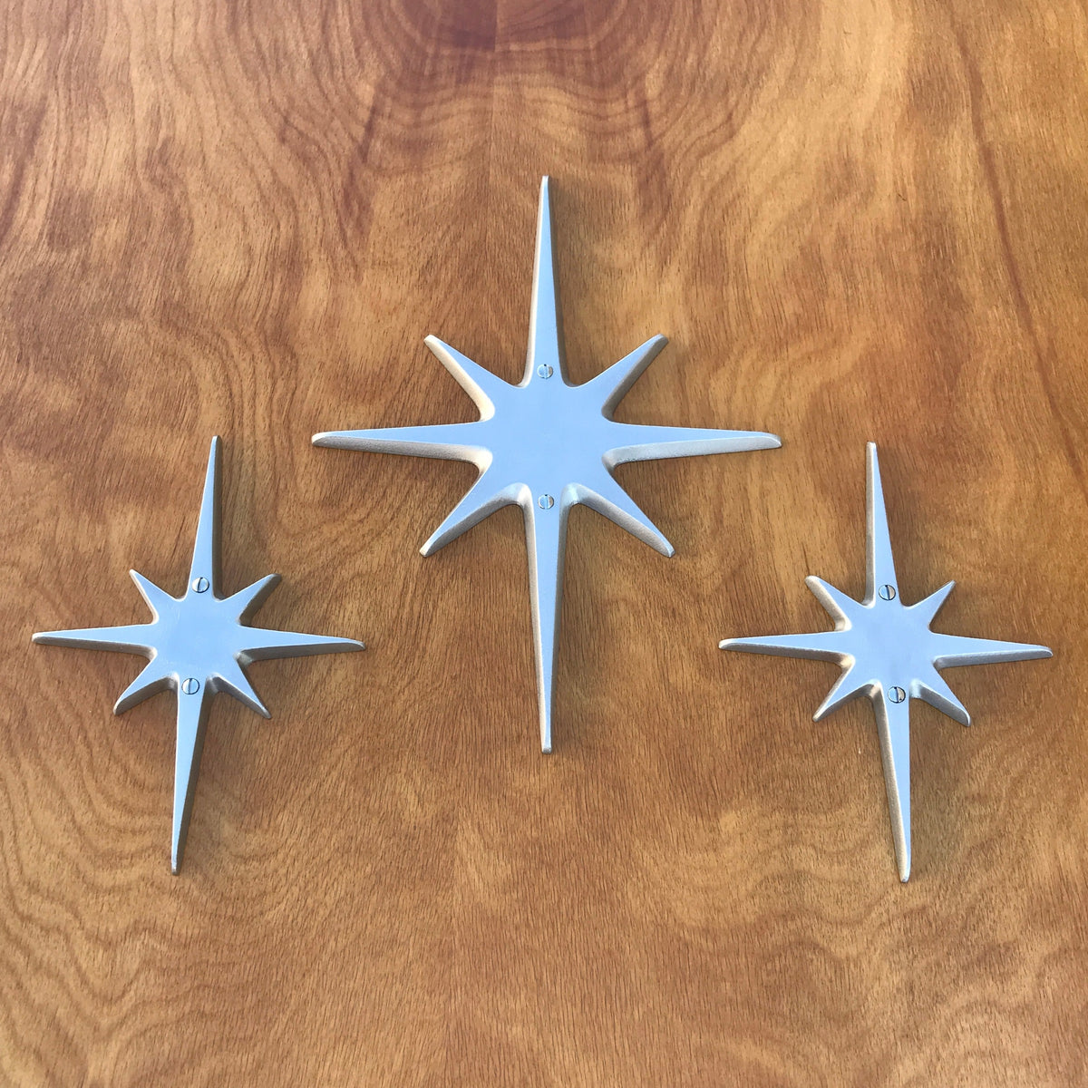 Atomic Starburst Door Trio — 10½-Inch Center Star
