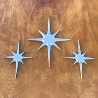 Atomic Starburst Door Trio — 10½-Inch Center Star