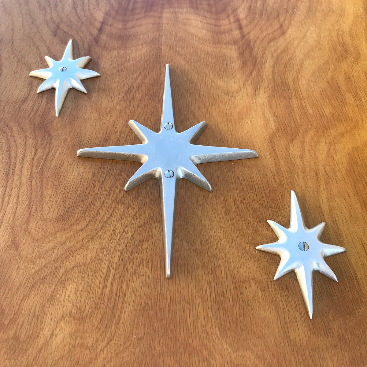 Atomic Starburst Door Trio — 7½-Inch Center Star