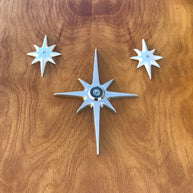 Atomic Starburst Door Trio — 7½-Inch Center Star